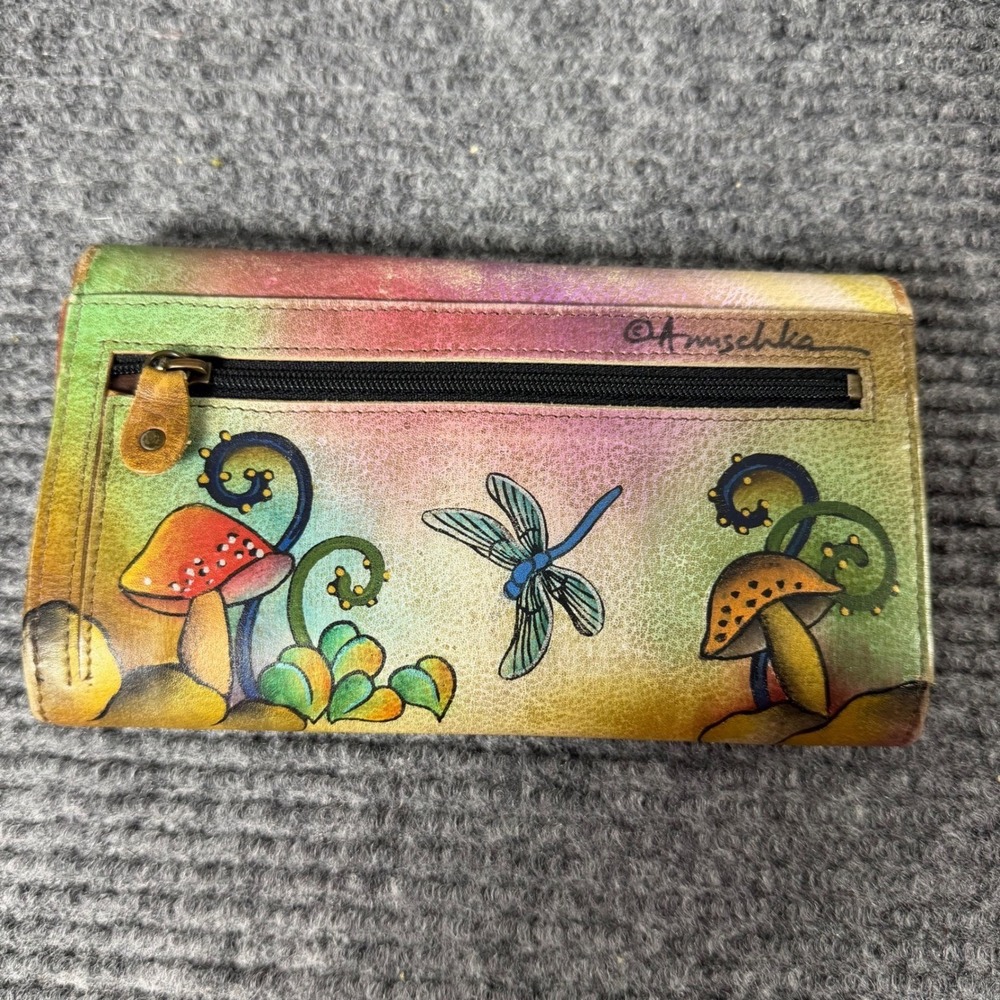 Anuschka Enchanted Forest Fairy Bag and Wallet Set hand Painted Leather - Picture 5 of 11